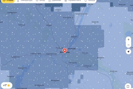 Огромная туча с дождями и снегом движется на Волгоград