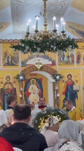 Рождественская служба в храме святого Георгия Победоносца